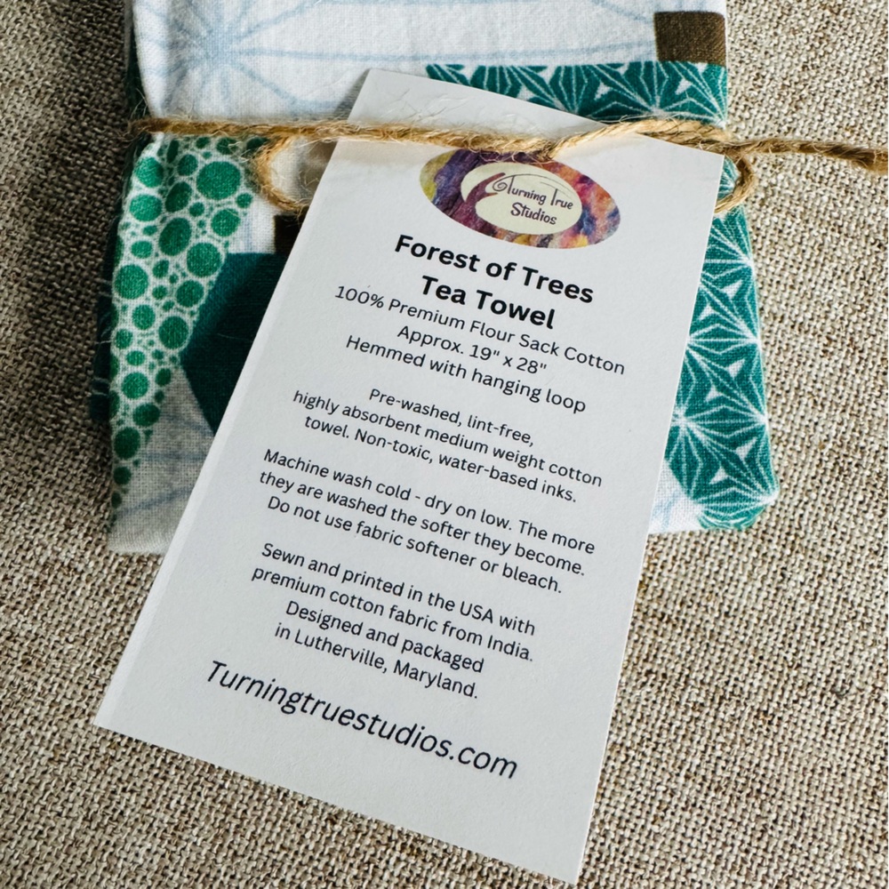 Festive Tree Pattern Kitchen Towel - Picture 4 of 4